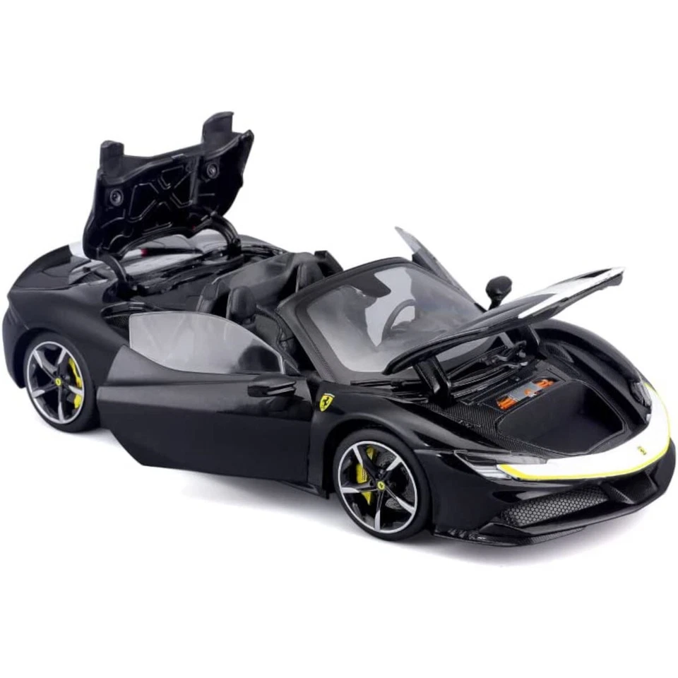 Bburago Coche a Escala Ferrari Signature Series SF90 Spider (Negro, Escala 1:18) - Imagen 4 de 4