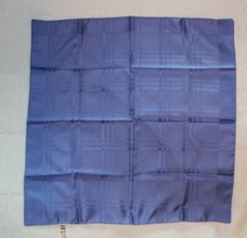 Vintage Scarf Sheer Solid Slate Blue Square 20x20" 100 Polyester Made in Italy