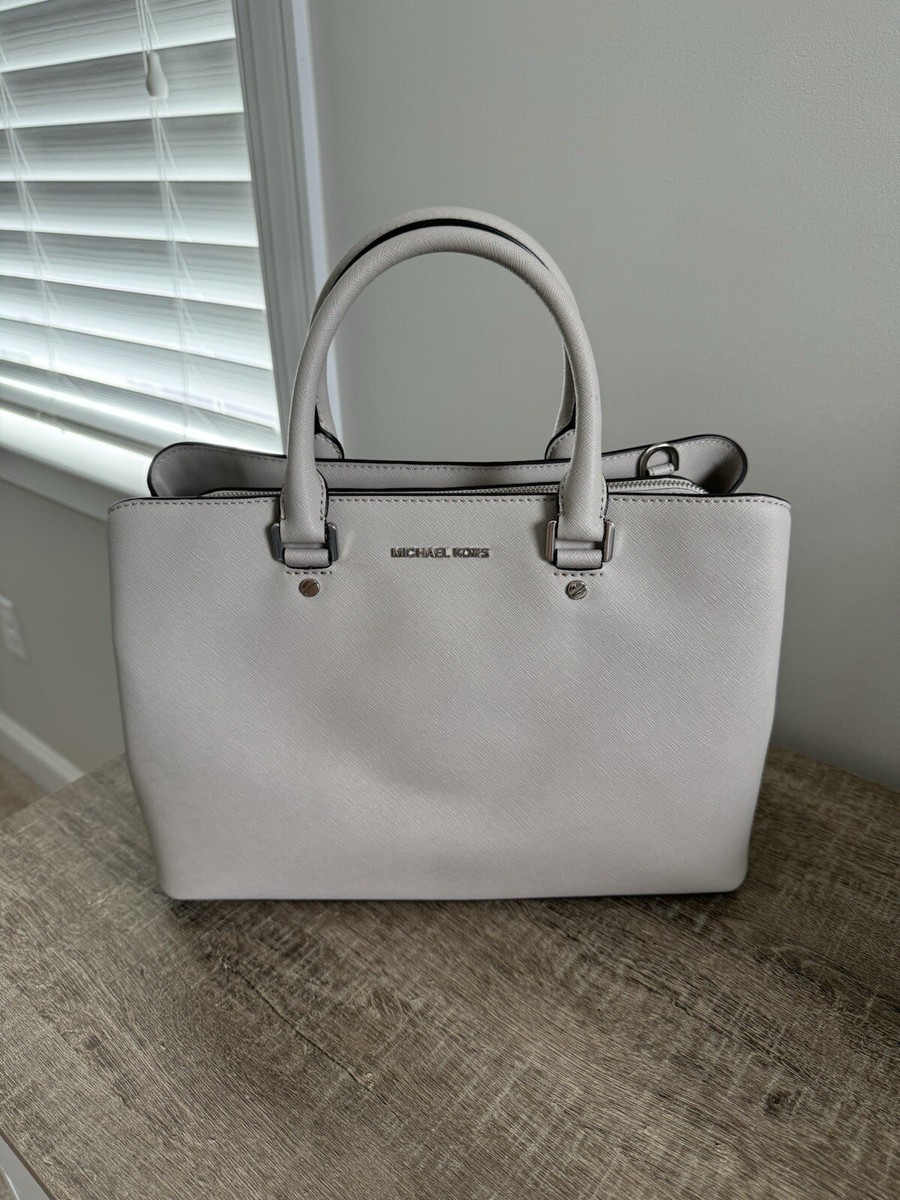 Michael Kors Savannah Large Saffiano Leather Satchel Cement