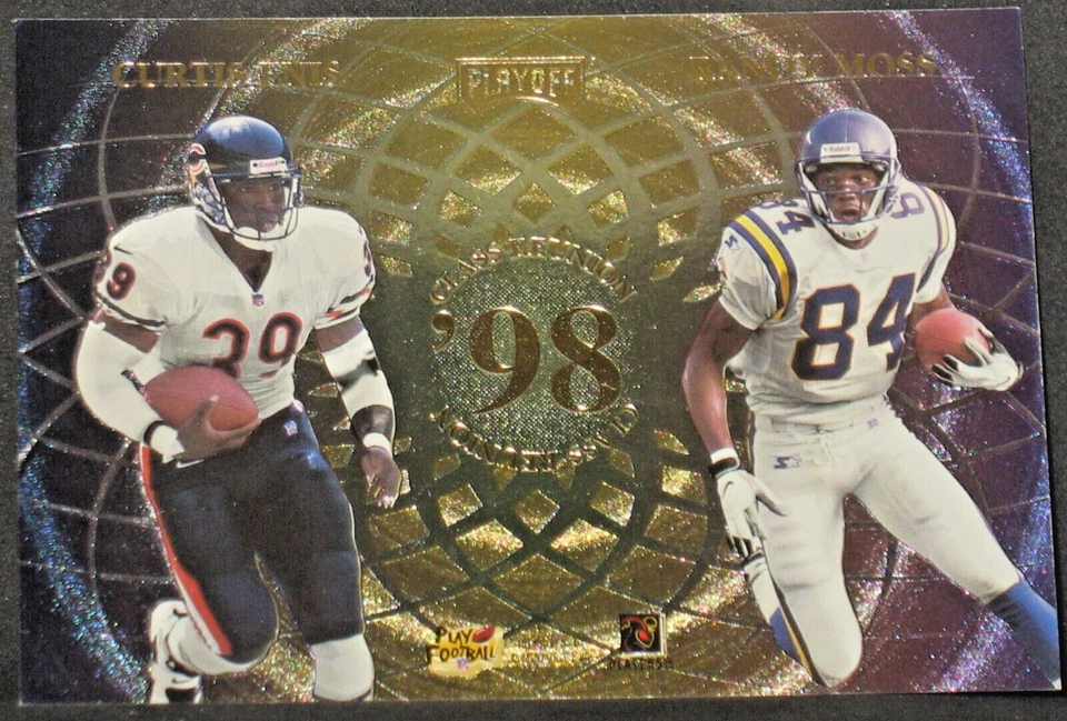 PEYTON MANNING RANDY MOSS RYAN LEAF CURTIS ENIS 1998 Momentum Rookie Class Jumbo - Image 2 of 2