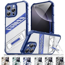Rugged Shockproof Kickstand Phone Case Cover for Apple iPhone 16 Pro Max/16/15