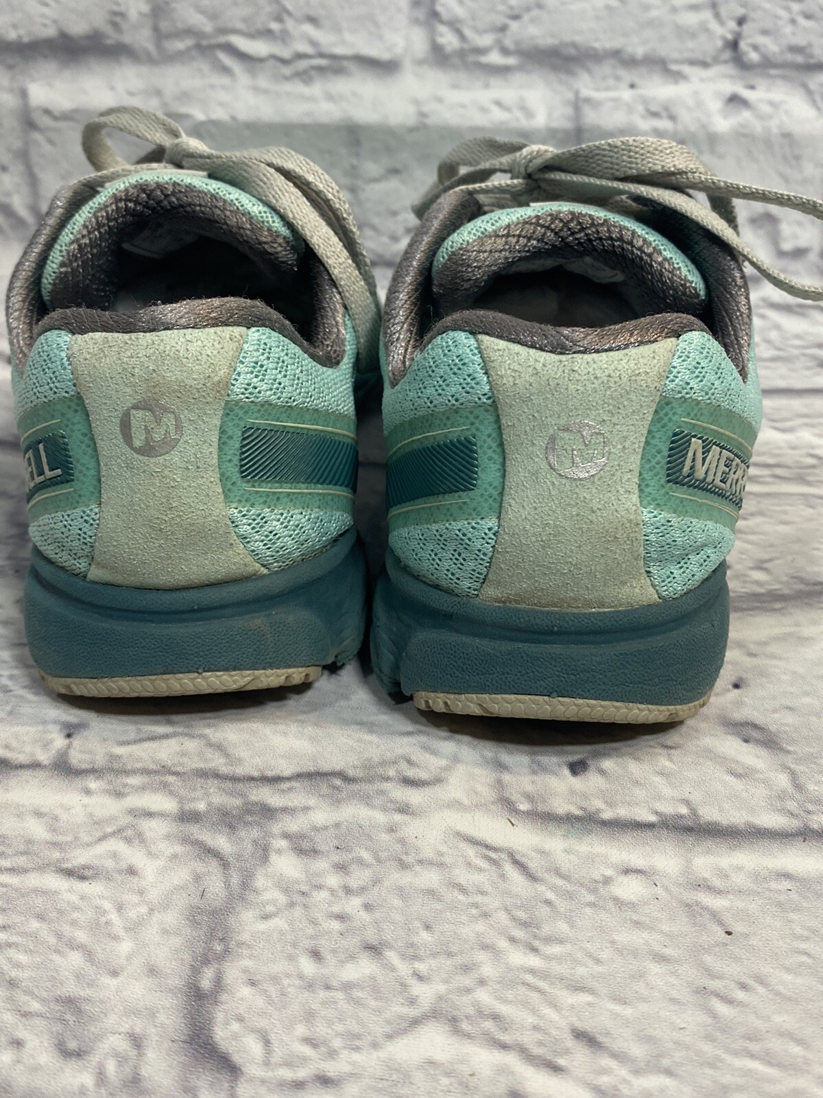 Scarpe da trail running Merrell da donna ad accesso nudo taglia 7 5 verde acqua J559584