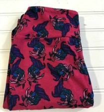 LuLaRoe OS One Size Leggings Fighting Beta Fish Bubbles Women Size 2-10 Pink New