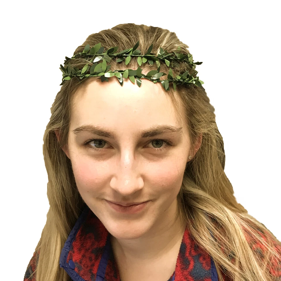 Green Laurel Leaf Roman Trojan Egyptian Plastic Costume Headband - Image 2 of 4