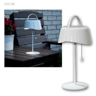 Solar Tischleuchte ''Cervia'' weiß, Premium LED Solarlampe, Solarleuchte, 40 Lumen