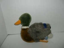 vintage 1982 dakin mallard drake duck plush 8" tall