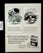 1954 Simoniz Bodygard Liquid Car Wax Polish Vintage Print Ad 26133