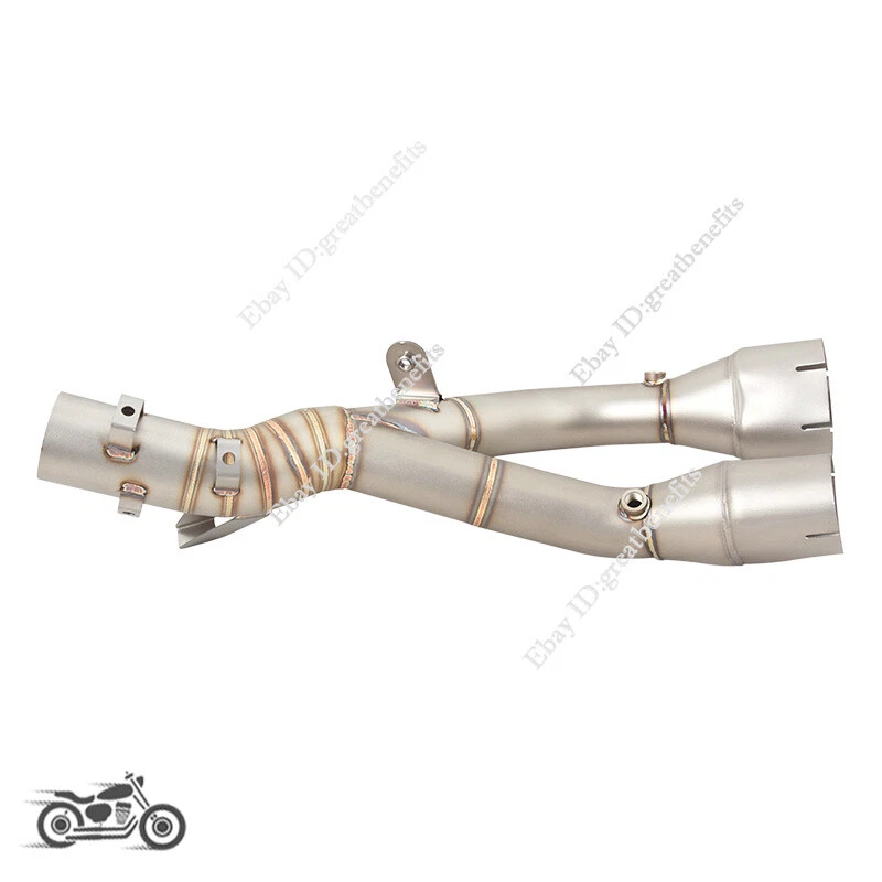 Sistema de escape deslizable para BMW S1000XR 2020-2023 tubo de enlace medio acero inoxidable Foto 4 de 4