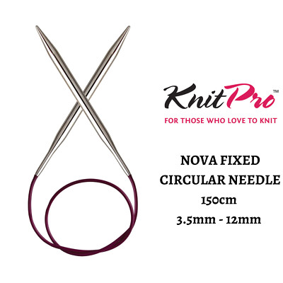 Nova Metal: Knitting Pins Circular: Fixed: 150cm Sewing Craft Tool Hobby Knitter