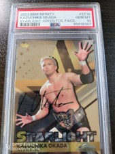 Kazuchika Okada  BBM 2023 PSA10 Pro Wrestling #ST16 Print Auto /90 Limited NJPW