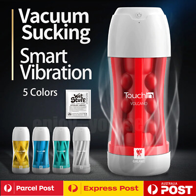 Male Masturbator Stroker Penis Vibrator Trainer Rechargeable Sex Toy