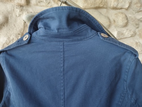Manteau en coton Bleu United Colors Of Benetton Taille 42 Très Bon État - Imagen 9 de 11