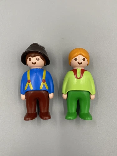 Vintage 1990 Playmobil Geobra Action Figures Set Of 2