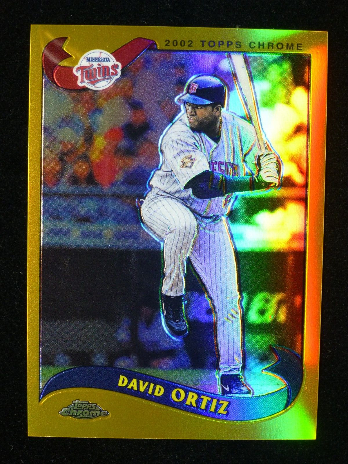 2002 Topps Chrome David Ortiz #489 Gold Refractor