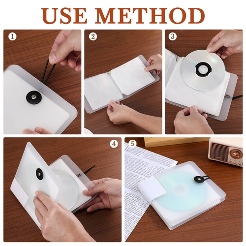 2 Count CD Booklet Travel Disc Holder Storage Case Portable Cases - Afbeelding 7 van 12