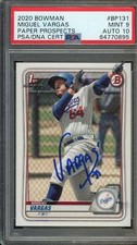 Miguel Vargas Signed 2020 Bowman 1st Bowman #BD131 RC - Graded Mint 9 Auto 10 (P