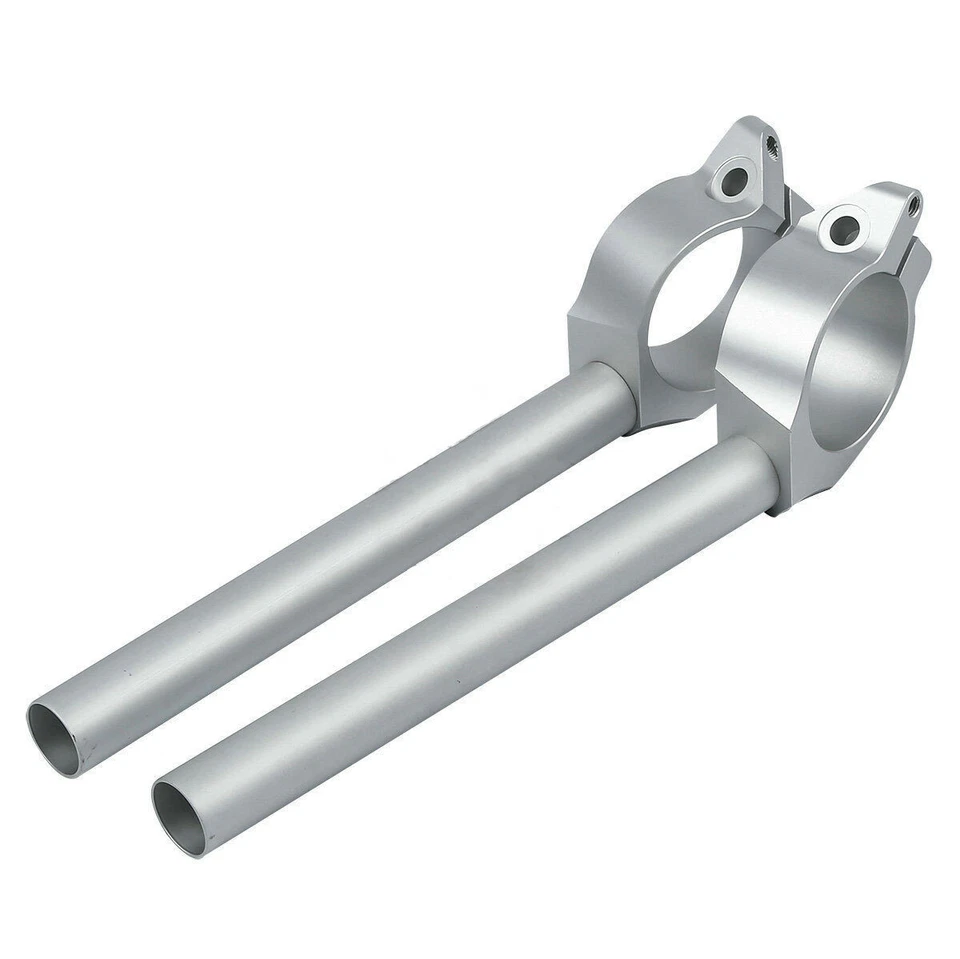 Manillar clipons con clip plateado apto para Yamaha YZF R1 YZFR1 1998-2001 Foto 2 de 4