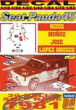 SEAT PANDA 45 CURLS MUÑOZ R.SOL RACE 1981 DECAL DnF (01)