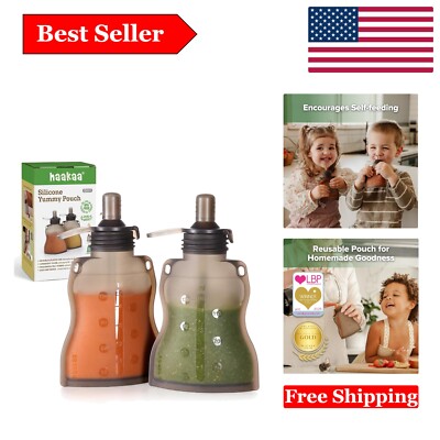 Yummy Pouch Reusable Baby Food Pouches   Eco-Friendly, Safe & Easy to Use