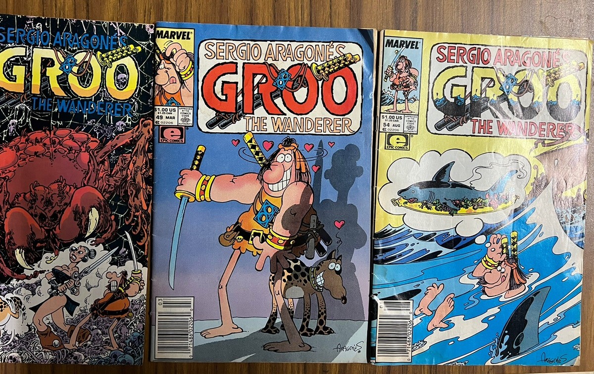 GROO THE WANDERER Marvel Comic - Vintage COMICS LOT (3) Sergio