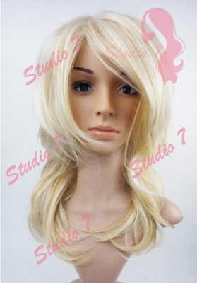 W137 Honigblond Mix Mittellang Choppy Schichten Perücke - studio7-uk