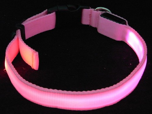 LED Glow Collar Dog Puppy Pet Flashing Light Safety Glow In The Dark FAST POST - Picture 43 of 81