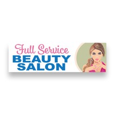 FULL SERVICE BEAUTY SALON Vinyl Banner with Optional Sizes (Made in the USA)