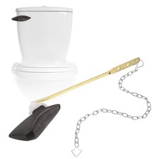 Toilet Handle Lever with Flapper Chain Front Mount, Black