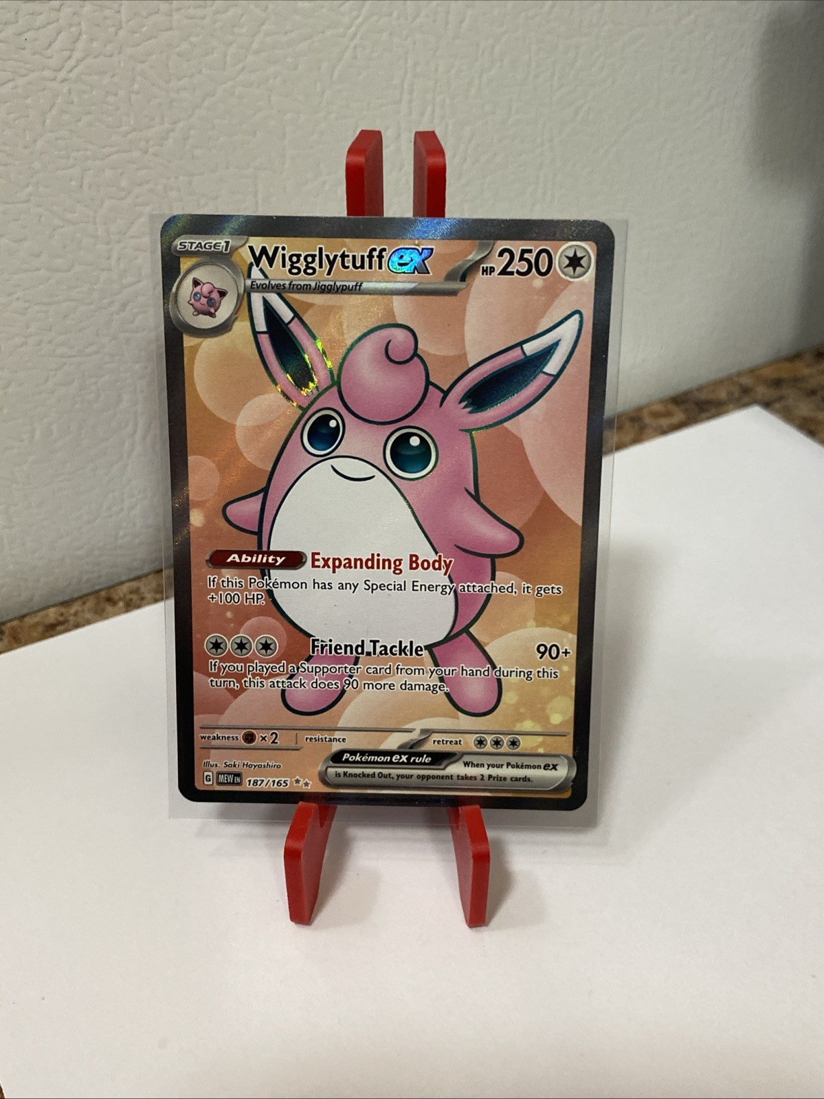 Pokemon TCG Scarlet & Violet 151 Wigglytuff ex # 187 / 165 Ultra Rare Near Mint