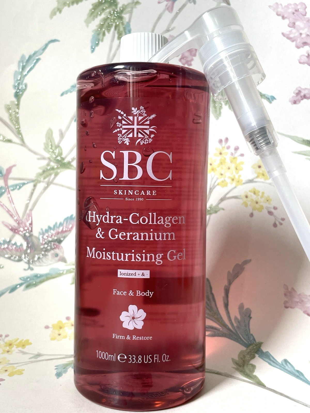 SBC Hydra Collagen & Geranium Moisturising Skincare Gel Firming Face Body 1000ml