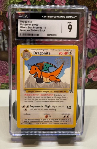Dragonite Black Star Promos No. 5 (1999) Mewtwo Strikes Back CGC 9