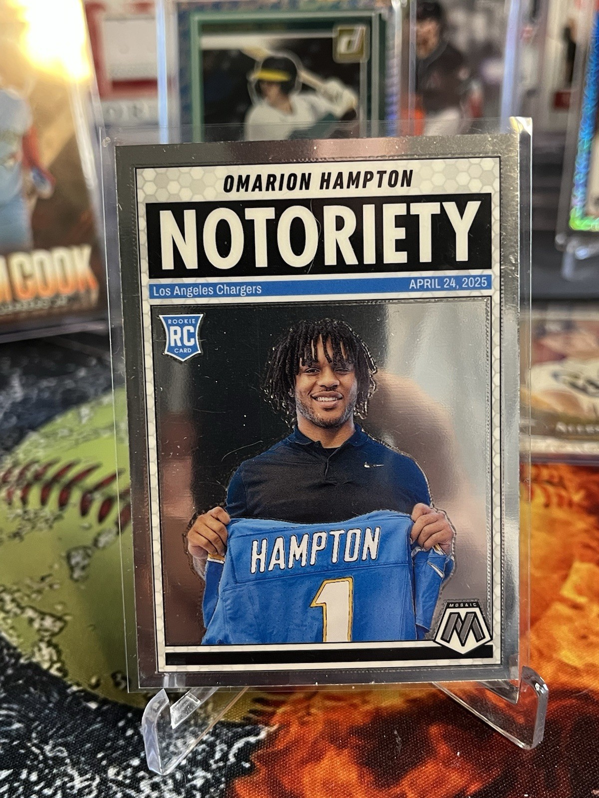 2025 Panini Mosaic - Notoriety Omarion Hampton #20 (RC)