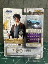 Jada Nano Hollywood Rides HARRY POTTER - 1959 Ford Anglia & The Knight Bus (NEW)