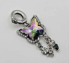 925 Sterling Silver Aurora Butterfly Dangling Charm/Pendant