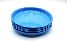 Set Di 6 Piatti Da 14 Cm, Colore Azzurro, Riutilizzabili, in Plastica, per Feste