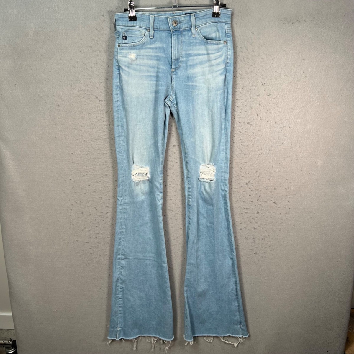 AG Adriano Goldschmied 25 The Janis High Rise Flare Jeans Light