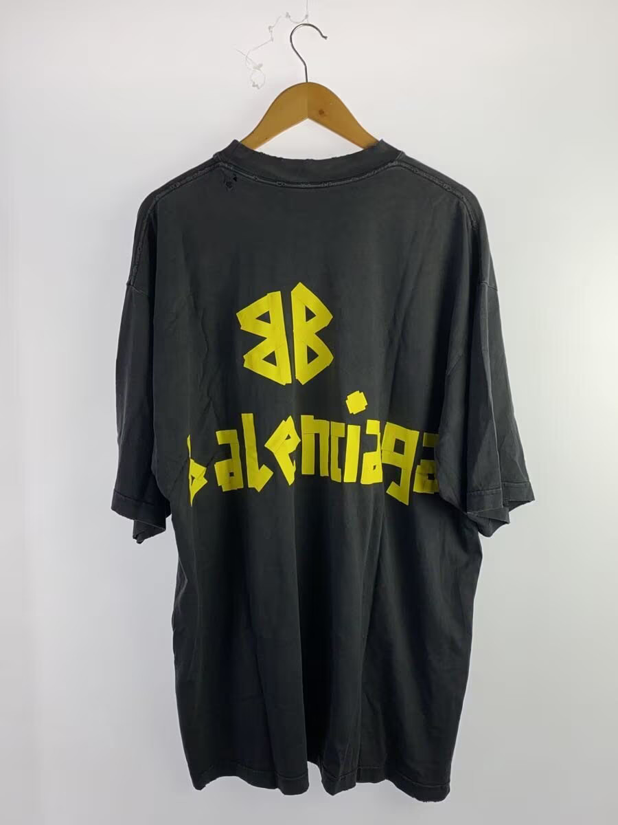 BALENCIAGA 23SS Tape Type Logo T Shirt L Cotton GRY 739784 | eBay