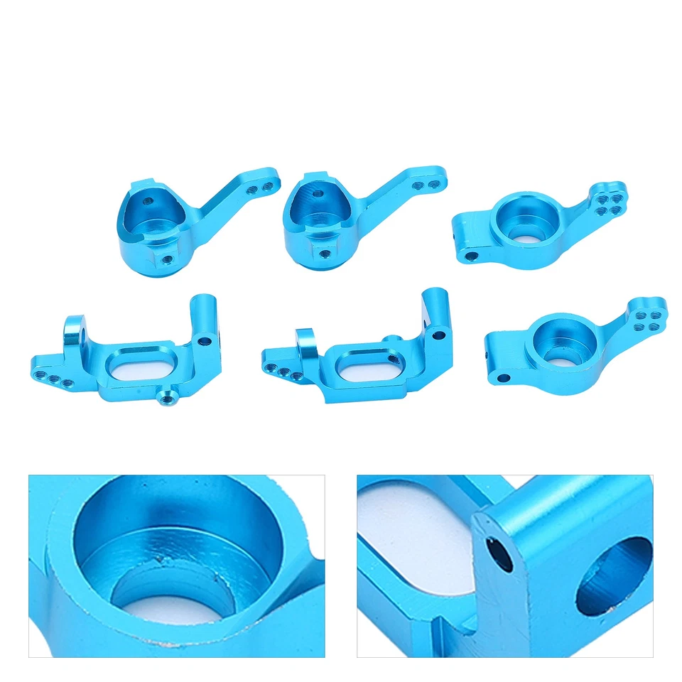 Blue Ball Bearing Aluminum Alloy Steering Hub Mount Set For HSP 1/10 102010 DW - Image 2 of 4