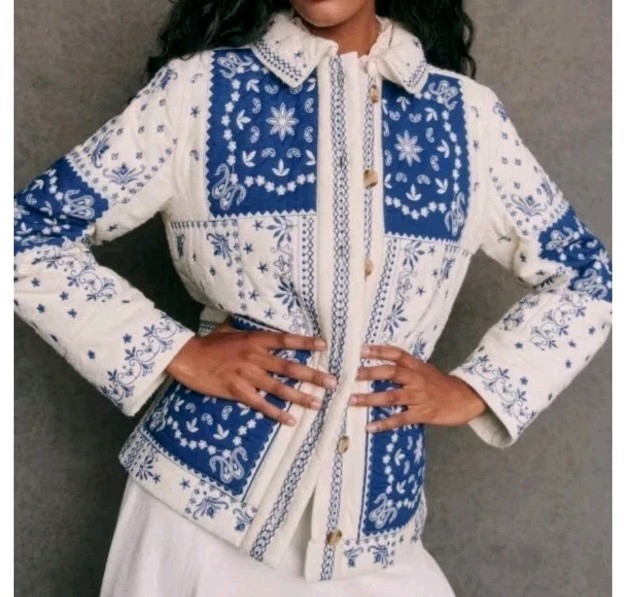 Caroline Constas womens Patchwork Print Jacket si… - image 7