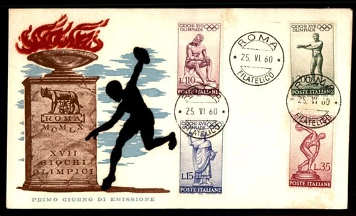 Mayfairstamps Italy FDC 1960 Olympic Games Combo Flame First Day Cover aaw_53011