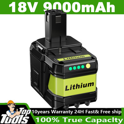 18V 9,0Ah Akku für RYOBI One+ Plus Lithium RB18L50 P108 P104 Batterie