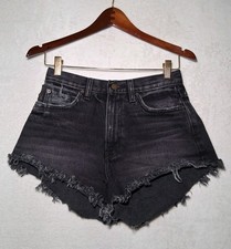 BDG Urban Outfitters Shorts Womens 27 High Rise Cheeky Cut Off Black Denim