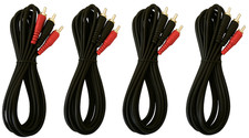 4 Absolute 25' RCA Interconnect Cable Copper Wire Marine Car Amplifier Stereo