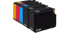 5 Pack Compatible HP 712 Ink 2 Black XL Y, C, M