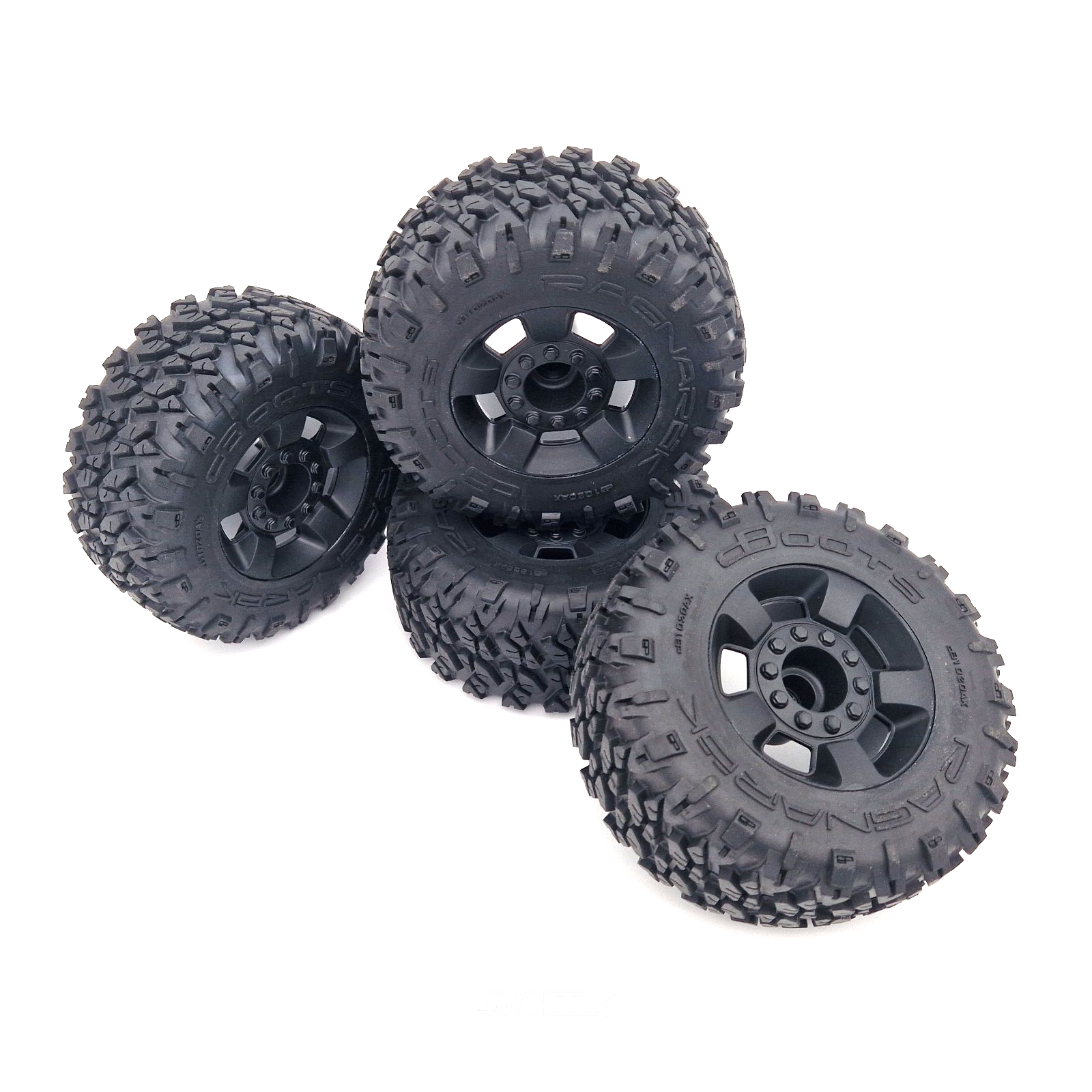 Arrma Big Rock CREW CAB Wheels 14mm dBoots 'Ragnarok MT' Tire Set Glued ARA-1383