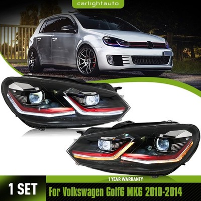 Full LED Headlights For Volkswagen Golf6 MK6 2010 2012 2013 2014 Head Lamps DRL