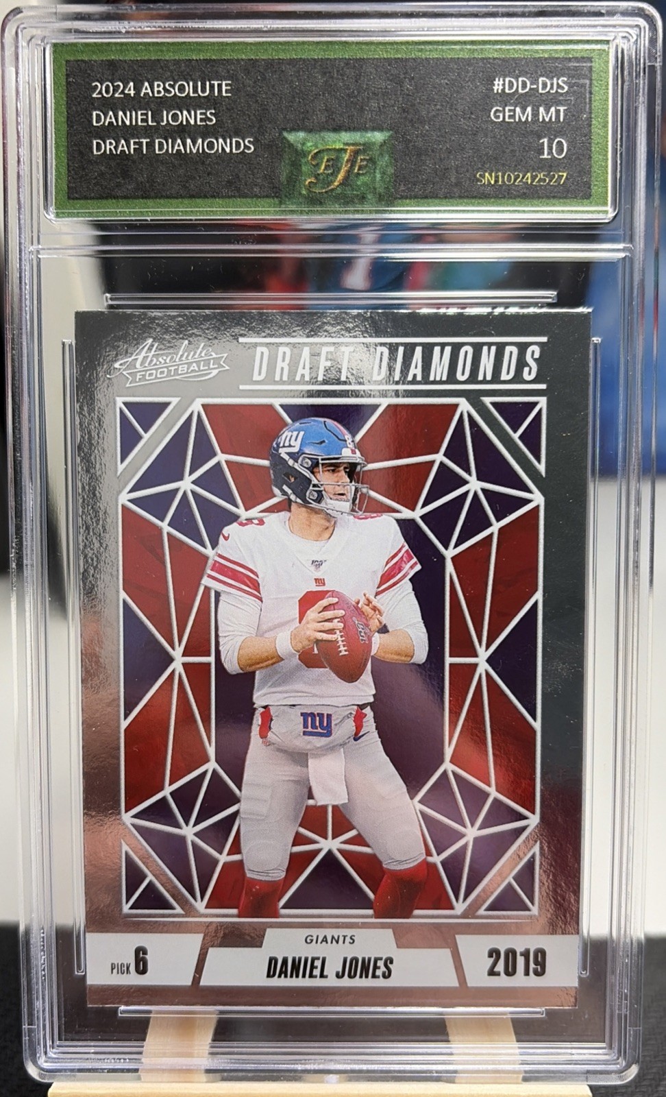 2024 PANINI ABSOLUTE DRAFT DIAMONDS #DDDJS DANIEL JONES GRADED GEM MINT 10
