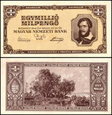 Hungary 1 Million Milpengo, 1946, P-128, UNC