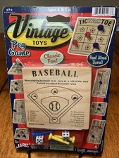 Baseball Peg Game Vintage Toys Real Wood Board Ja-Ru Inc. 2016 (NEW/SEALED)