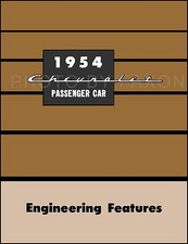 1954 Chevrolet Car Engineering Features Manual Chevy 150 210 Bel Air And Wagons